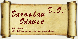 Daroslav Odavić vizit kartica